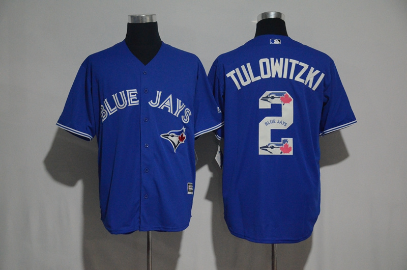 2017 MLB Toronto Blue Jays #2 Tulowitzki Blue Fashion Edition Jerseys